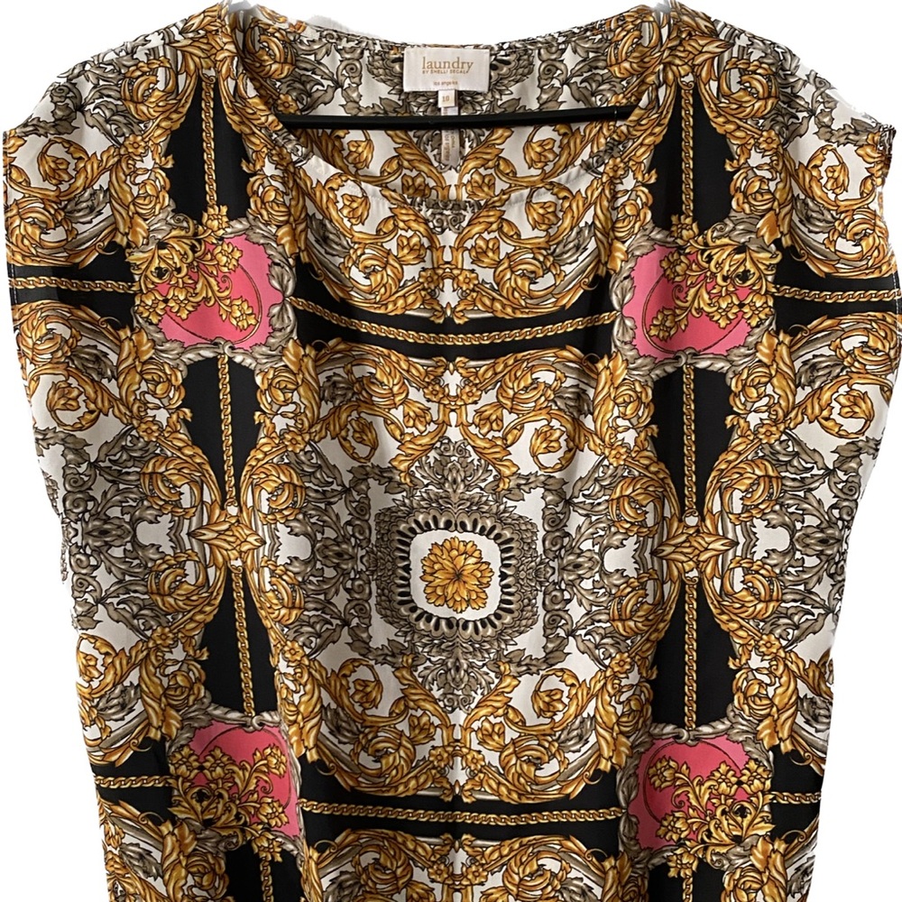 Shelli Segal Laundry blouse shirt woman’s size 10